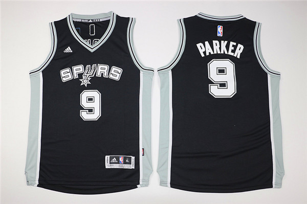 NBA Youth San Antonio Spurs #9 Parker black Game Nike Jerseys